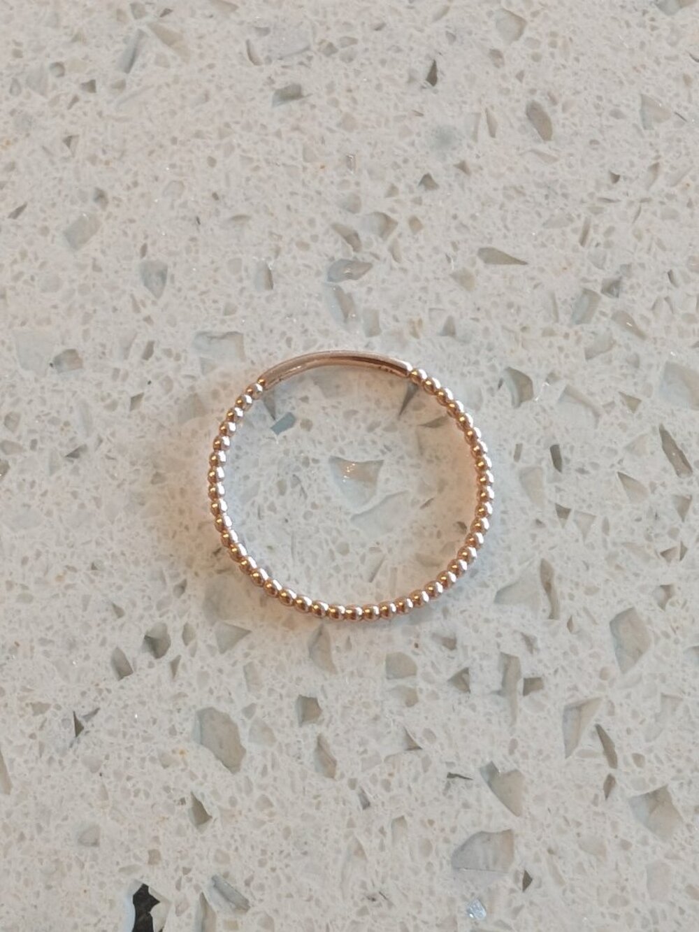 Rare Mejuri Beaded Ring - Solid 14K Rose Gold Sz 7